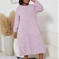 thumbnail image 6 of Fanxing Long Zip Up Robes for Women Plush Fleece Fuzzy Bathrobe Cozy Warm Nightgown Housecoats Perfect Christmas Gift for Her Purple 4XL, 6 of 6