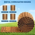 thumbnail image 2 of 6 8 10 12 Inch x 20 50 FT Corrugated Metal Garden Edging, Flexible Rustproof Galvanized Steel Landscape Border for Flower Bed Lawn Walkway, Rust Color, 2 of 8