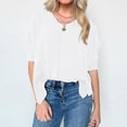 thumbnail image 2 of Chemise Boutonnée Colorée pour Femme, Tunique à Manches Courtes avec Poche, Chemise de Travail Décontractée à Col, Haut Boutonné Coupe Décontractée pour l'Automne, Blouse à Manches Courtes Confortable et Stylée, 2 of 6