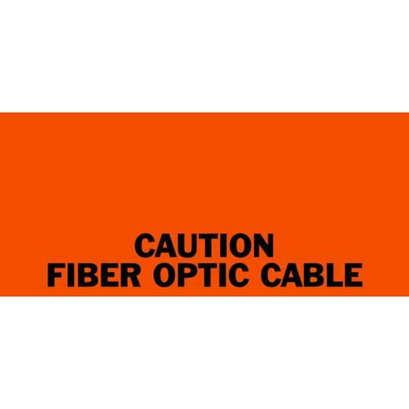Brady Pipe Mrkr,Caution Fiber Optic Cable 47659