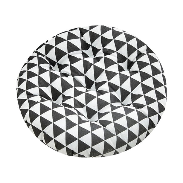 Yuarrent Juego de 4 cojines para sillas de jardín 40 x 40 cojines para sillas de jardín cojines gruesos multifuncionales para jardín Decoración del hogar trígono negro 1