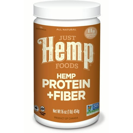 Just Hemp Foods Hemp Protein & Fiber Powder, Unflavored, 11g Protein, 1.0lb, 16.0oz