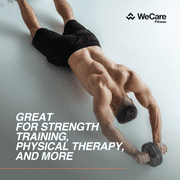 WeCare Fitness AB Wheel - Workout Equipment for Abdominal Exercise - Black