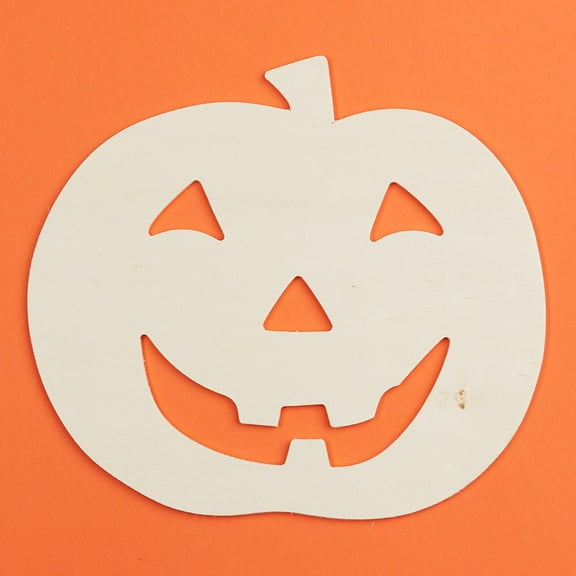 Unfinished Wood Halloween Pumpkin Wood Cutout - 12 Pack