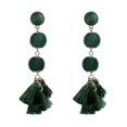 thumbnail image 1 of 25 Styles Statement Fringe Vintage Tassel Earrings--50552-GN|Model code4577 50552-GN, 1 of 4