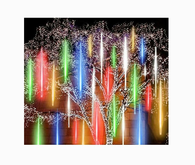288 LED Solar Lights Meteor Shower Rain Tree String Light Garden Party Tree Dec 