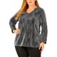 thumbnail image 1 of Top de fiesde talgrande pamujer Disco Metallic Sparkle Sequin Tops PlaXL, 1 of 6
