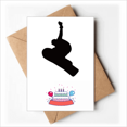 thumbnail image 1 of Skateboarding Sport Black Jumping Outline Happy Birthday Greeting Cards Envelopes Blank, 1 of 3