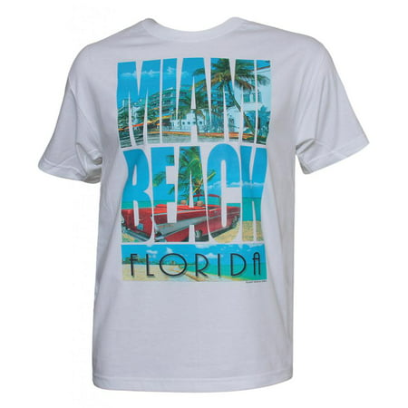 Mens Short-Sleeve Miami Beach Florida T-Shirt