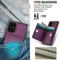 thumbnail image 7 of ELEHOLD Case for Samsung Galaxy A51 4G,Business PU Leather Stand Case with Card Holder & Ring Holder,Deeppurple, 7 of 7