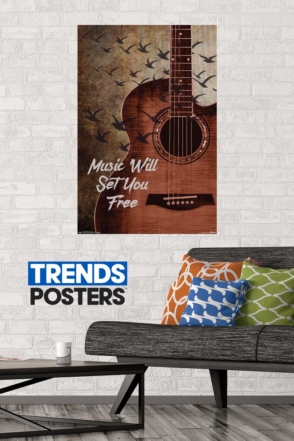 Music Will Set You Free Wall Poster, 22.375" x 34"
