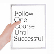 Follow Successful Quote Notebook Loose Diary Refillable Journal Stationery