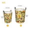 thumbnail image 3 of Fotbe Ethnic African Cesto de Ropa con Asas, Cesto Impermeable de Gran Capacidad, Bolsa de Lavado para Dormitorio, Cesto de Ropa con Ruedas y Asas-Medium, 3 of 6