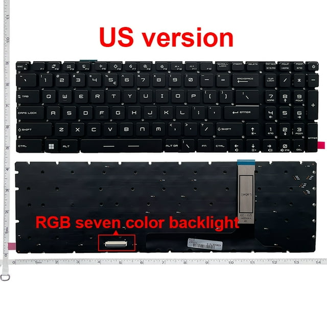 Keyboard US For MSI GE76 GP76 GS76 Raider MS-17K3 MS-KK MS-K4 10UE 10UG 10UH 11UE 11UG 11UH Dragon Tiamat Per-Key Backlight RGB backlight