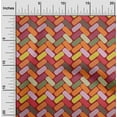 thumbnail image 2 of oneOone Viscose Chiffon Maroon Fabric Geometric Sewing Craft Projects Fabric Prints By Yard 42 Inch Wide, 2 of 4