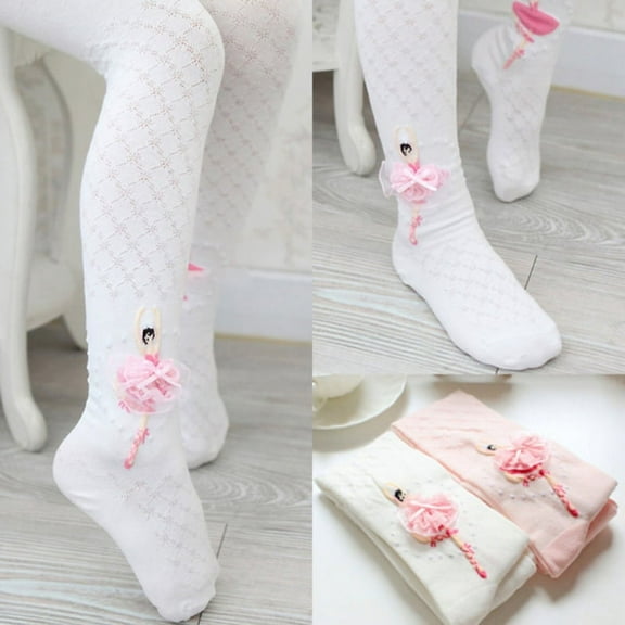 URMAGIC Girls Stretchy Dance Tights Comfort Colorful Leggings Pants Elastic Ballet Footed Tights for Girls