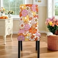 thumbnail image 3 of TSOVTHRID Hippie Daisy Floral Print 7 Pcs Tablecloth Chair Covers Set, Rectangle Table Cloth Washable Chair Seat Protector with Elastic Bottom for Kitchen Banquet Party Decor, 3 of 6