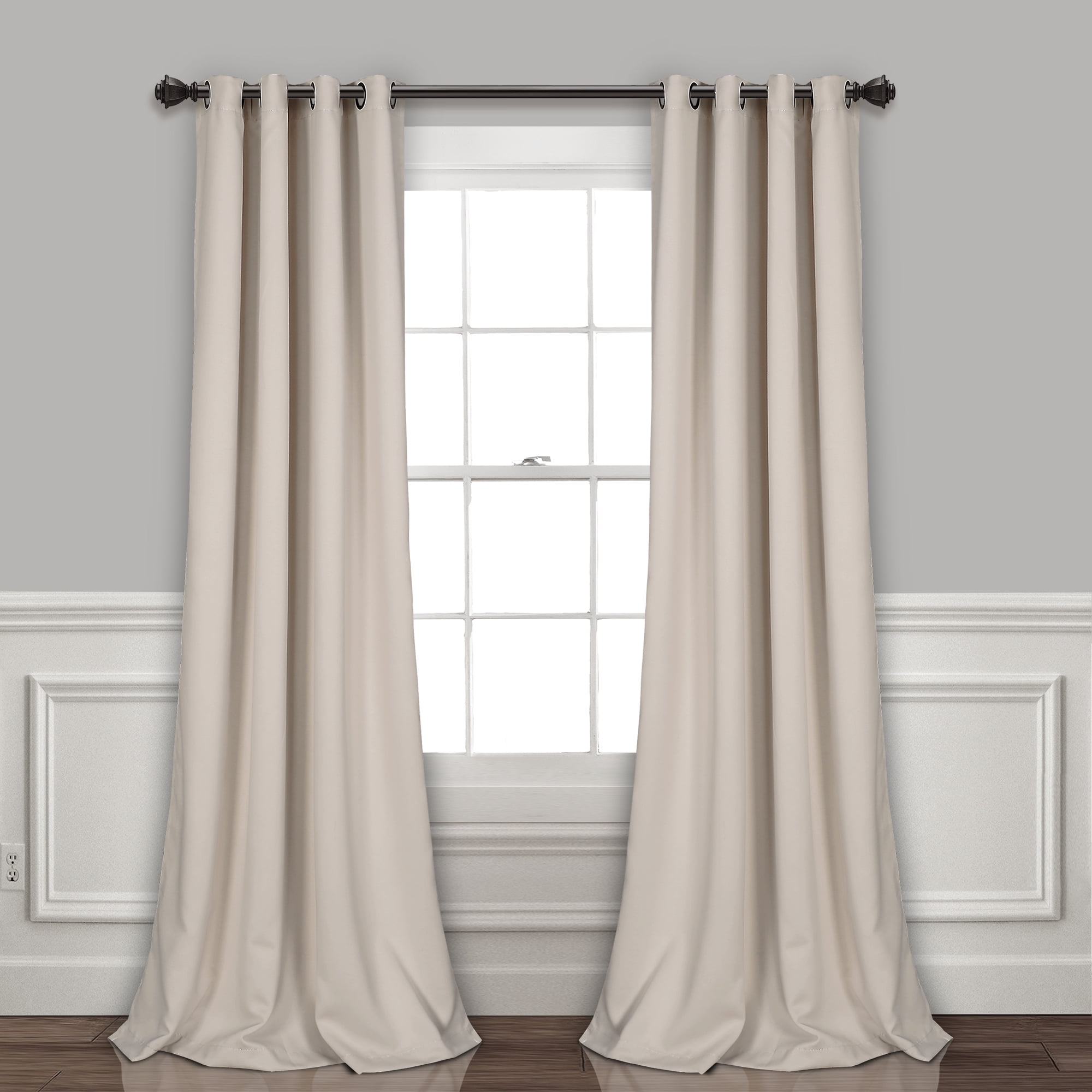 Lush Dcor Insulated Grommet Blackout Curtain Panels Wheat Pair Set