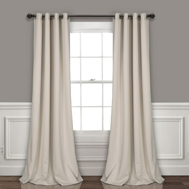 Lush Decor Insulated Grommet Solid, Color Block Curtains 108