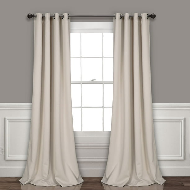 Lush Decor Insulated Grommet Solid Color 100 Polyester Blackout Room Darkening Window Curtain Panel Wheat 108 L X 52 W Set Of 2 Com Lush Decor Insulated Grommet Solid, Color Block Curtains 108