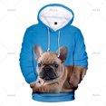 thumbnail image 3 of Sudadera con capucha de bulldog francés para hombre, sudadera con estampado 3D de perro, sudadera informal holgada de gran tamaño, chaqueta, ropa de calle para hombre, 3 of 5