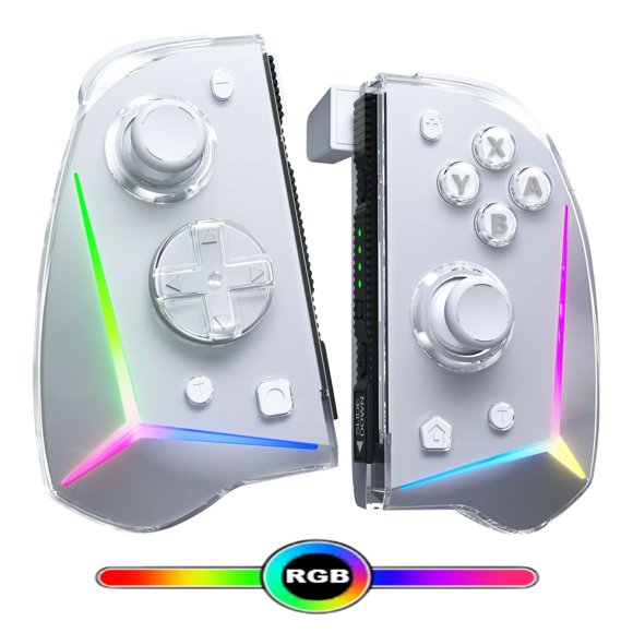 Wireless Controller for Nintendo Switch & OLED, Hall Effect Joystick, RGB Light, Remappable Buttons, Ergonomic Grip