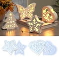 thumbnail image 4 of Yoetaun Hollowed Heart Butterfly Star Silicone Molds Epoxy Resin Molds for Making Candle Holder Tealight Holder Home Decoration Color 8, 4 of 9