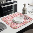 thumbnail image 3 of Pioneer Flower Floral Print Pattern Kitchen Dish Drying Mat 1 Pack, Ultra Absorbent Microfiber Drainer Mat, 16"x18", 3 of 6