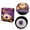 E, variant on Halloween Dumpling Squishy Toy with Skull Design and Steamer Basket, 1-Pack, Black and White, for Kids Party Favors, Relaxation Squeeze Toy