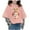 Pink, variant on Girls Clothes, Girls Fall Clothes Tops Cartoon Patterned Patchwork Striped Long Sleeve Pullover Crew Neck Oversized T-shirts (3 Years, White)