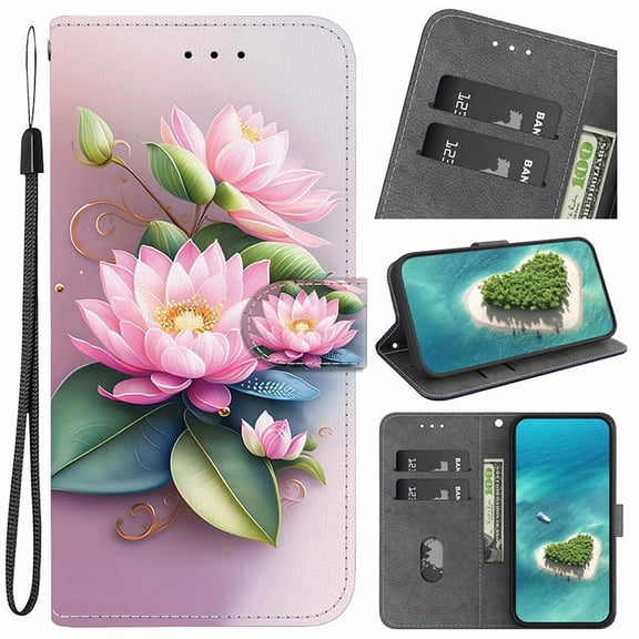 Flip Leather Case with Stand for iPhone 17 Air 17 Pro Max iPhone 16 16 Plus 15, Shockproof Wallet-Style Protective Cover