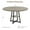 Light Ivory Gray, variant on 47.2 Inch Round Industrial Dining Table for 4-6 People, Metal Pedestal Base with Storage Shelf, Circle Kitchen and Dining Room Table（ Only  Table ）