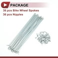 thumbnail image 5 of Unique Bargains 36 Set 13G Bicycle Spokes 13G Bike Wheel Spoke Galvanized Carbon Steel Silver Tone-185mm, 5 of 7