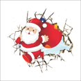 thumbnail image 5 of 3d santa gift breaking wall customer decoration wall stickers decals, 5 of 5