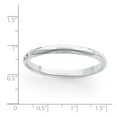 thumbnail image 3 of Platinum 3mm Half Round Featherweight Wedding Band Size 4.5, 3 of 5