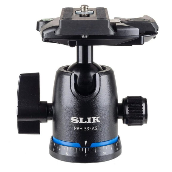 Slik PBH-535AS Ball Head with Arca Swiss QR Plate, Load Capacity 11.0 Lb, Black
