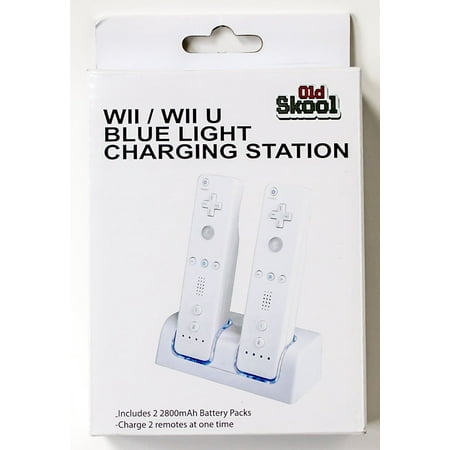 Wii Dual Charging Station w/ 2 Rechargeable Batteries & LED lights for Wii Remote
