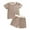 Khaki, variant on TTUHYWXI Boy Boy Girls Toddler Summer Outfit Striped T-shirt Toddler Boy Summer Clothes 6 12 18 Months 2 3 4 5 T Short Set (Khaki, 12-18 Months)