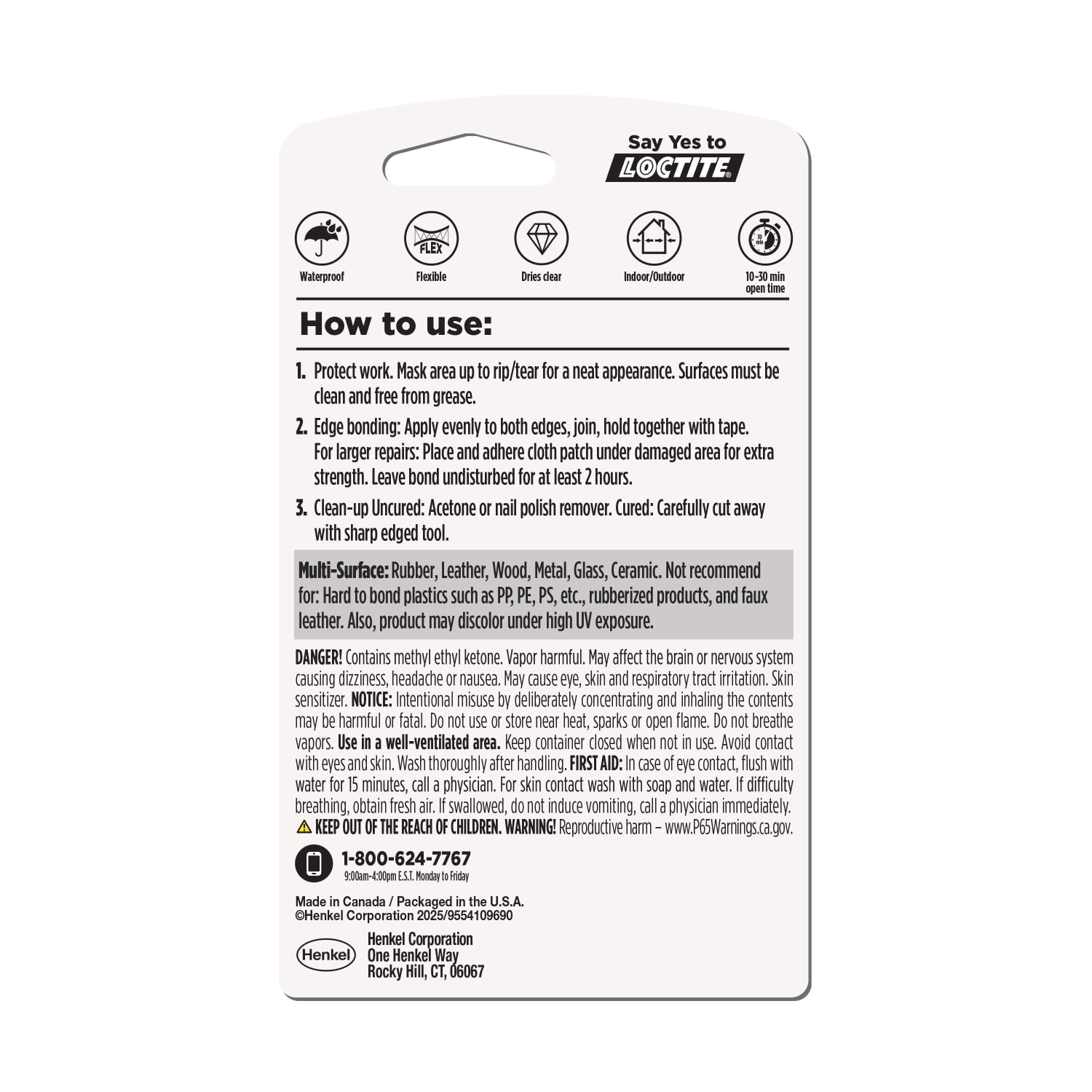 Loctite Vinyl Fabric & Leather Repair Flexible Adhesive, Pack of 1, Clear 1 fl oz Tube