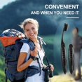 thumbnail image 5 of 8 Pack Dark Gray Foldable Travel Toothbrushes, Individually Wrapped Portable Charcoal Toothbrushes, Medium Soft Bristle For School, 5 of 5