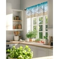 thumbnail image 3 of Ocean Beach Valances for Windows Summer Sand Waves Nature Valance Rod Pocket Light Filtering Short Window Treatments Curtains for Kitchen Bathroom Living Room Bedroom, 1 Panel, 42 x 12 Inch, 3 of 7
