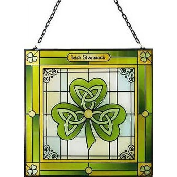 Shamrock - Celtic Reflections Glass Panel Suncatcher