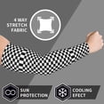 thumbnail image 6 of Black Checkered Compression Sports Arm Sleeve Baseball Football Basketball For Men And Women, 6 of 6
