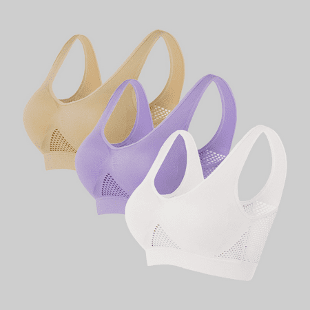 Fulorrnie Bras for Women Big Girls Plus Size Wirefree Comfort Full Coverage Low Impact Removable Pads Multiway Supportive Bra  Coffee  L