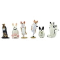 thumbnail image 2 of SPRING PARK 6Pcs Miniature Yoga Dog Figurines Creative Ornament Simulation Decor Display Mold for Gift, 2 of 7