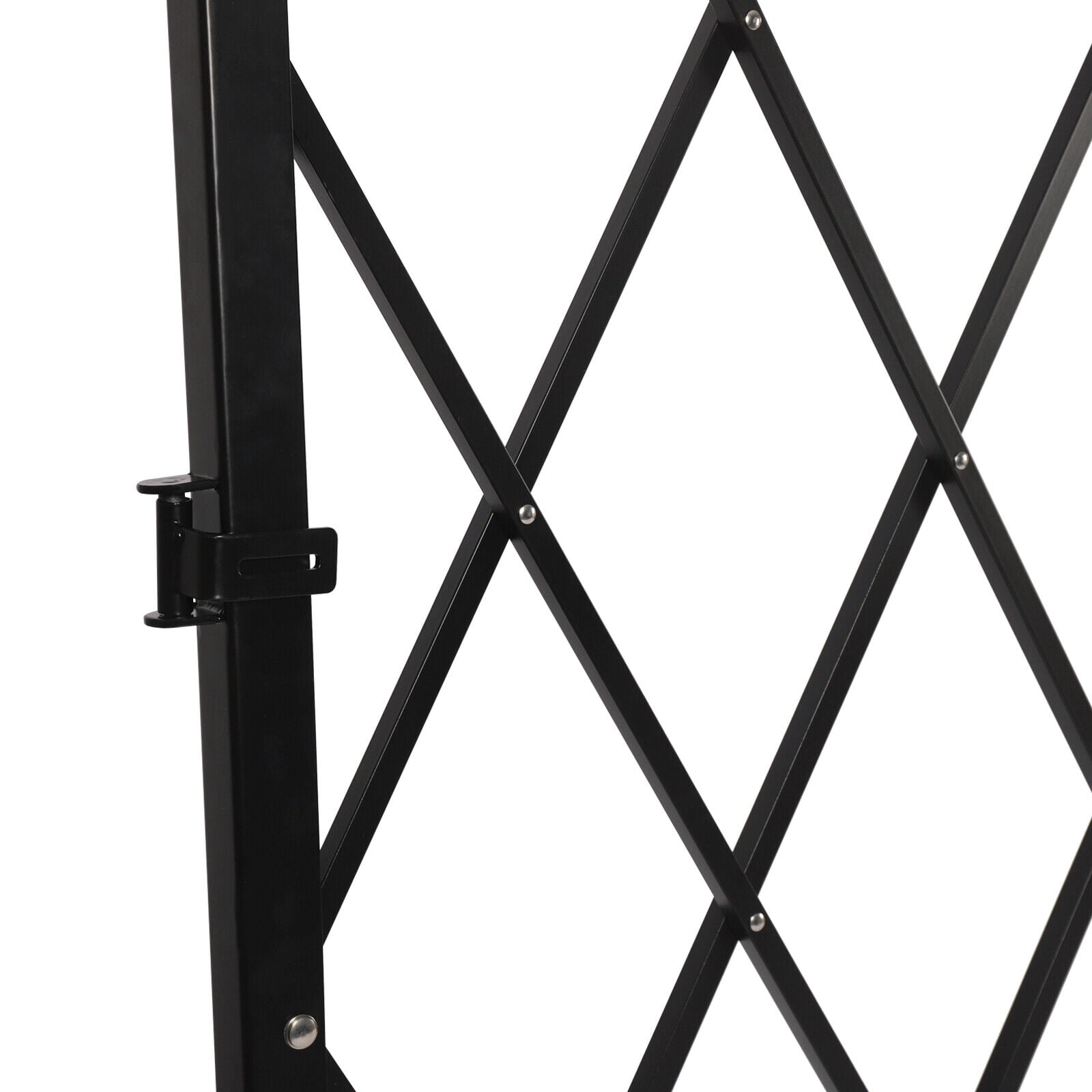 7.2ft x 6.5ft Folding Security Gate - Wall Mount Single Scissor Gate, Indoor Outdoor Safety Door for Home Office