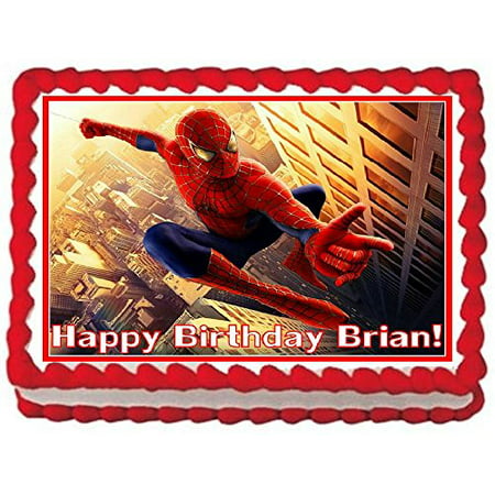  Spiderman  Personalized Edible Cake Topper Image 1 4 