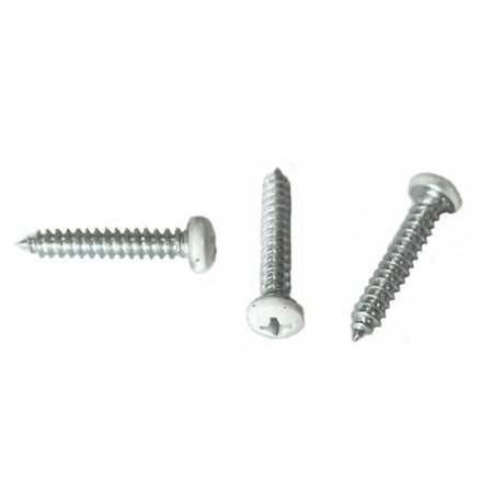 

#8 x 1 White Pan Head Metal RV Screws | Phillips Drive | 1 Inch RV Interior/Exterior Screws | Factory Finished Look (500 Pack White)