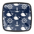 thumbnail image 1 of 4 Pcs Square Cabinet Handle Cupboard Knob Drawer Pulls Handle Whale Drawer Knobs with Screws Furniture Decoration, 1 of 5