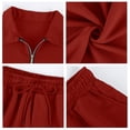 thumbnail image 5 of Dresfit Mens Quarter Zip Shirt and Shorts Set Collared Polo Shirts Shorts 2 Piece Outfits Summer 2026 Breathable Waffle Knit Tracksuit XL, 5 of 6